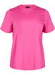 T-shirt basique en coton &agrave; col rond, Rose, Packshot image number 0