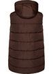 Gilet long avec capuche et poches, Marron, Packshot image number 1