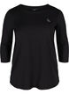 Blouse d'entra&icirc;nement &agrave; manches 3/4, Noir, Packshot image number 0