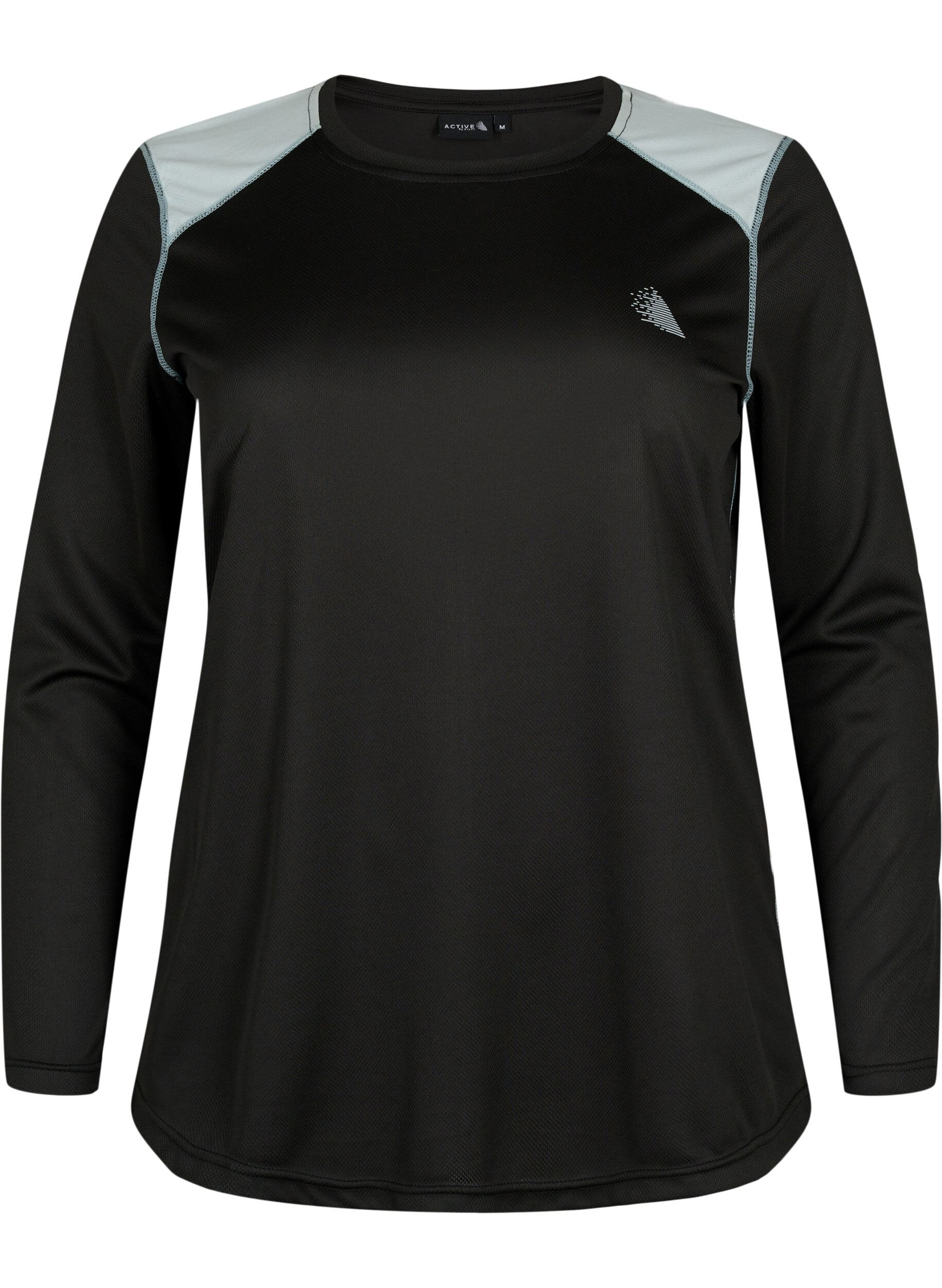 Zizzi Sous-pull de ski uni, Black w. Gray Mist, Packshot image number 0