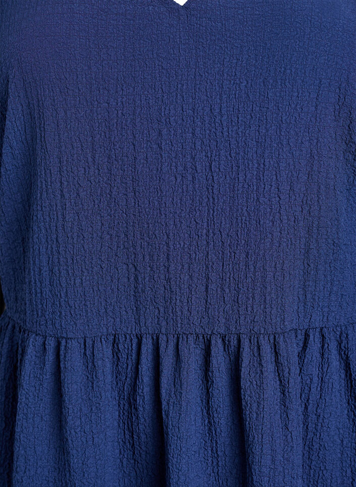 Robe courte &agrave; coupe &eacute;vas&eacute;e, Bleu, Packshot image number 2