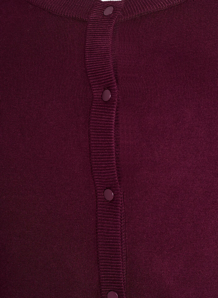 Strickjacke mit Rundhalsausschnitt und Knöpfen, Rot, Packshot image number 2