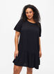 Kleid aus Viskose mit Schnittlinie, Schwarz, Model image number 0