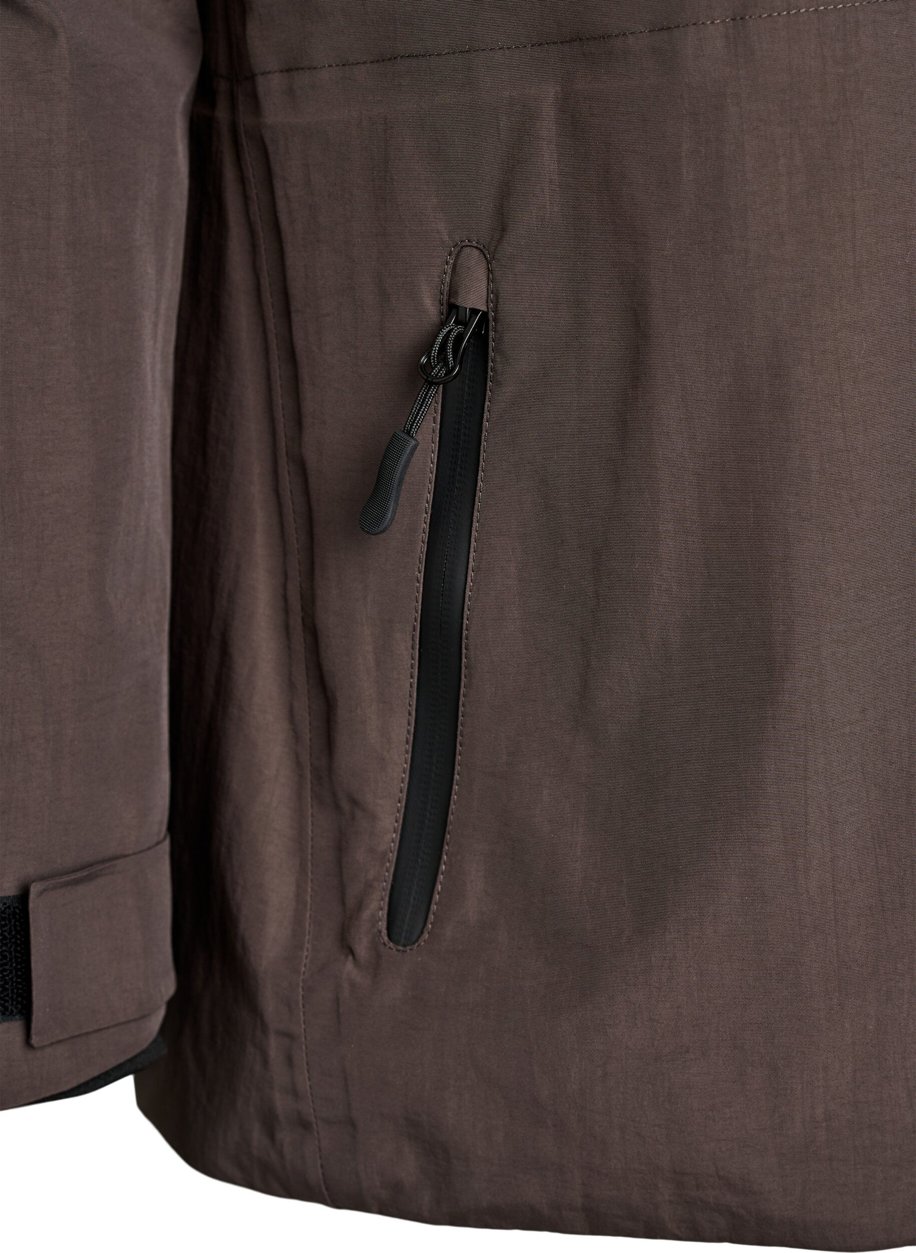 ZizziVeste d'hiver imperm&eacute;able avec capuche amovible, Marron, Packshot image number 3