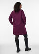 Robe sweat avec col montant c&ocirc;tel&eacute; et zip, Violet, Model image number 2