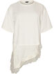Jerseybluse im Lagenlook mit Spitze, Vanille, Packshot image number 0