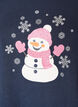 T-shirt de No&euml;l en coton bio, Bleu, Packshot image number 2