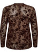 Bluse aus Mesh mit gebl&uuml;mtem Muster, Braun, Packshot image number 1