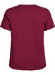 T-shirt en coton avec col rond, Bordeaux foncé, Packshot image number 1