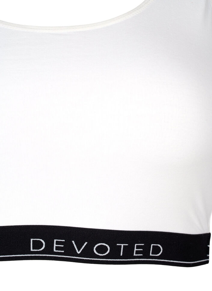 Soutien-gorge en coton à bretelles réglables, Blanc, Packshot image number 2