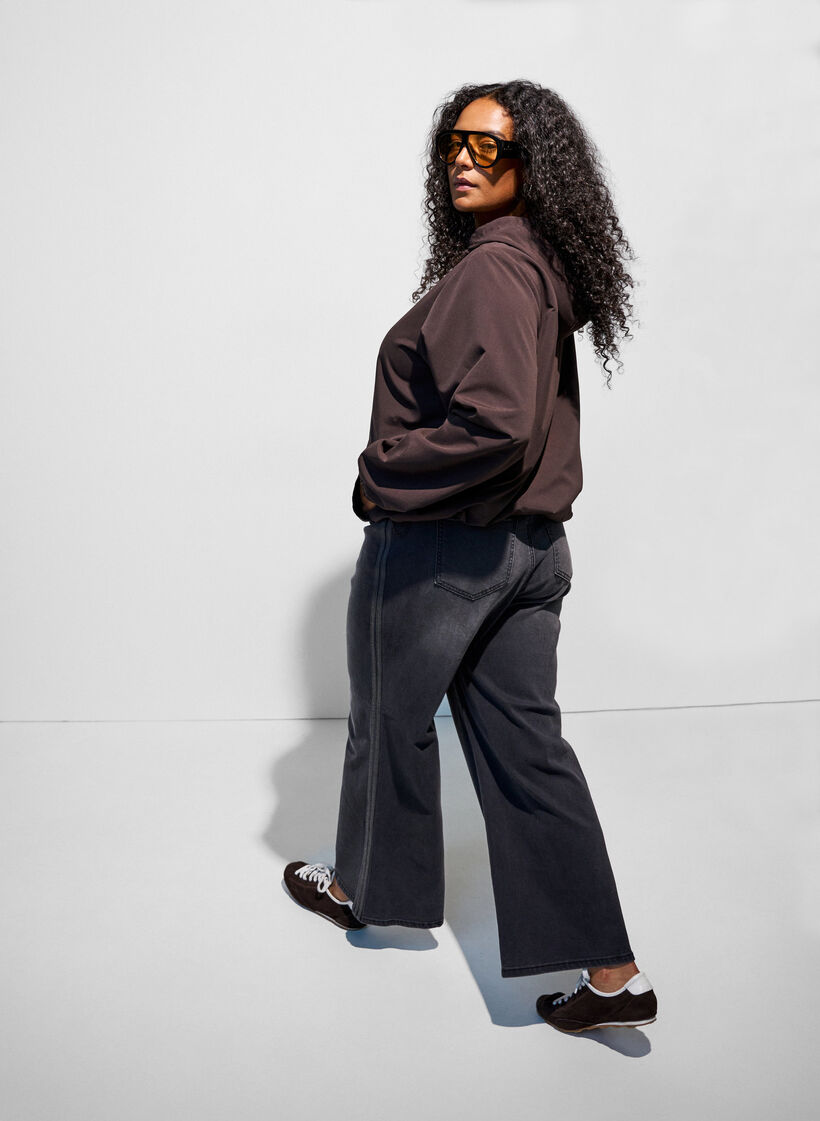 Veste l&eacute;g&egrave;re avec capuche et fermeture &eacute;clair, Marron, Model image number 2