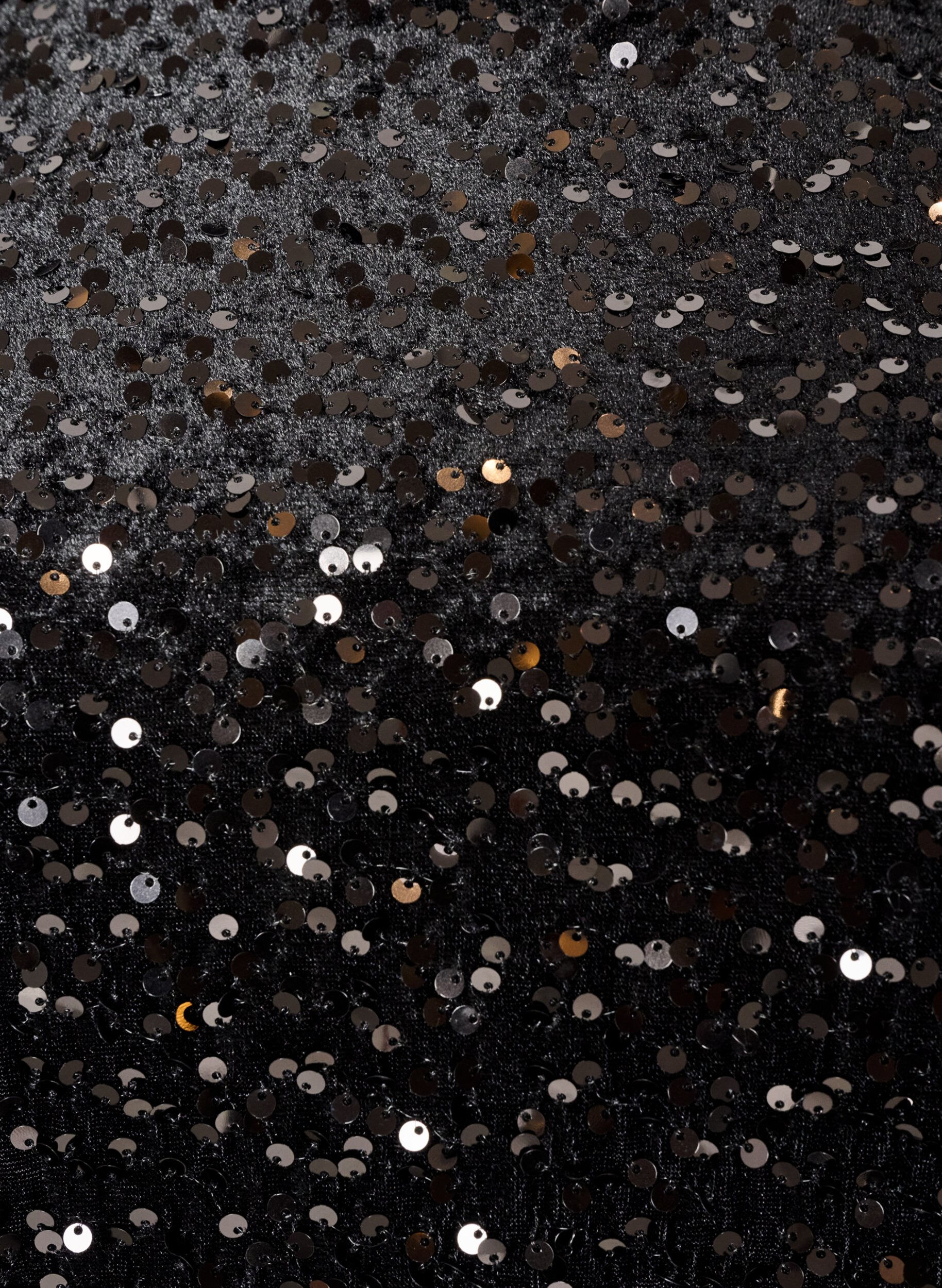 ZizziBluse mit Pailletten und ellenbogenlangen &Auml;rmeln, Schwarz, Packshot image number 2