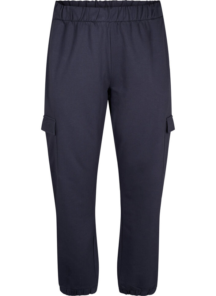 Pantalon de survêtement avec poches cargo, Ombre Blue, Packshot image number 0