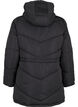Mittellange Pufferjacke mit Kapuze, Black, Packshot image number 1