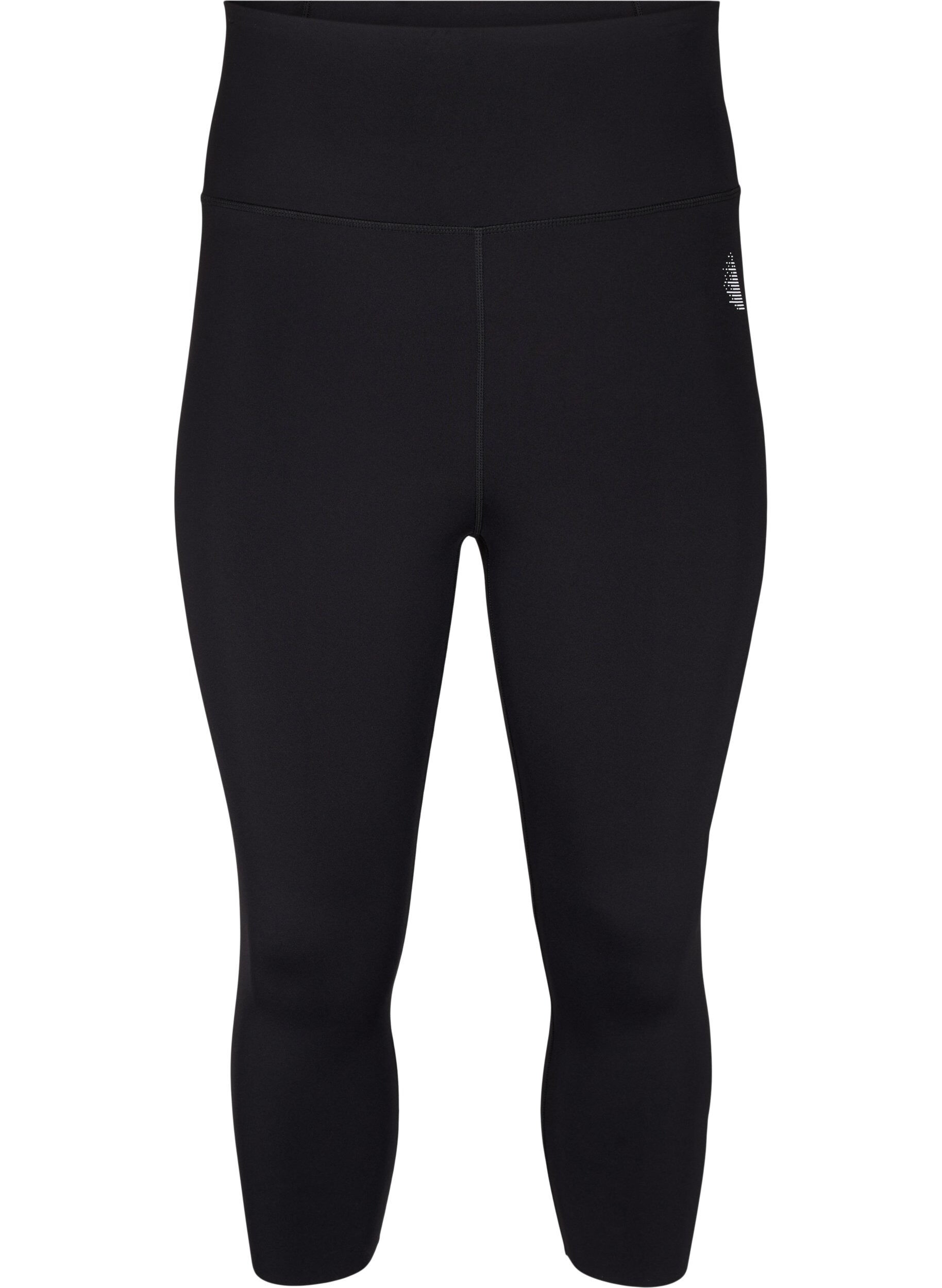 Zizzi CORE, SUPER TENSION TIGHTS &ndash; 3/4-Sportleggings mit Tasche, Black, Packshot image number 0