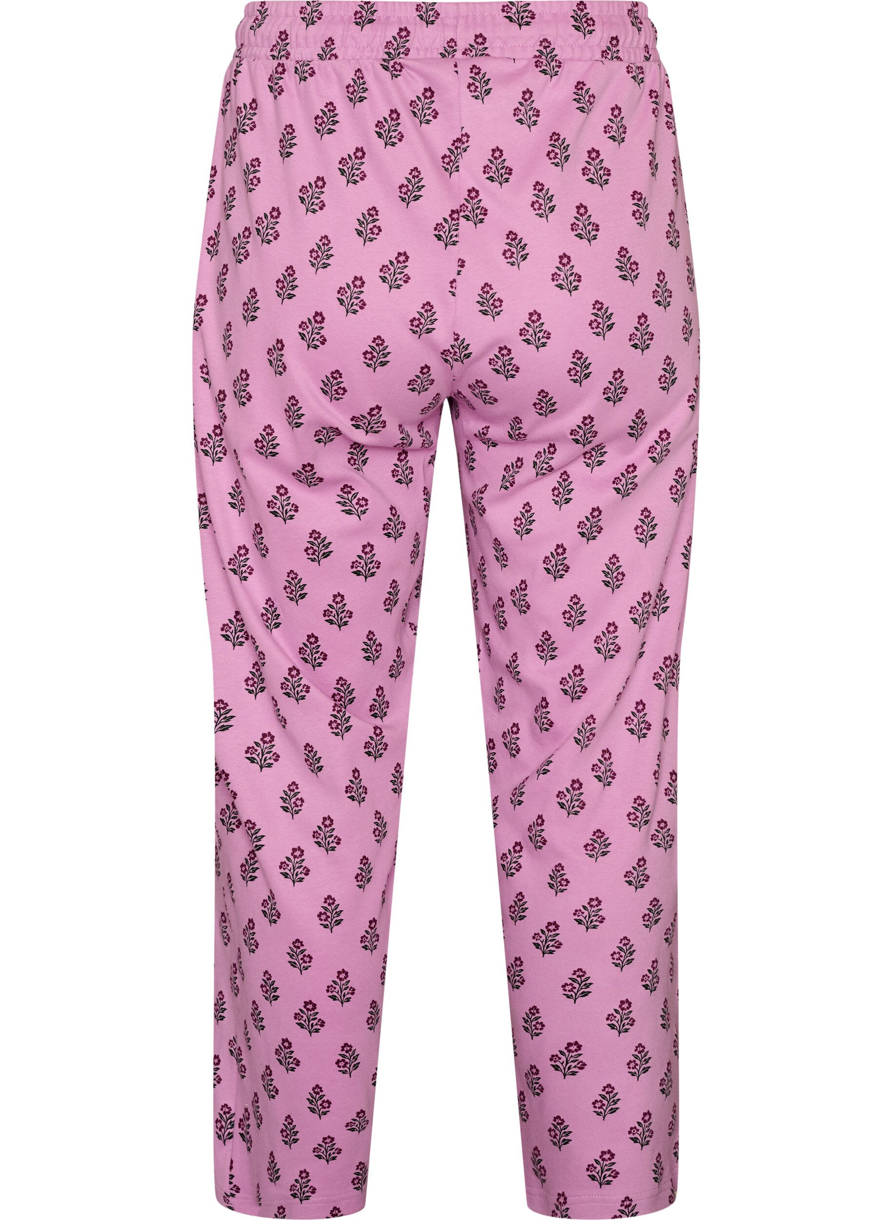 ZizziBaumwoll-Pyjamahose mit hohem Bund, Rot, Packshot image number 1