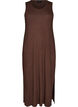 Robe c&ocirc;tel&eacute;e sans manches en viscose, Marron, Packshot image number 0