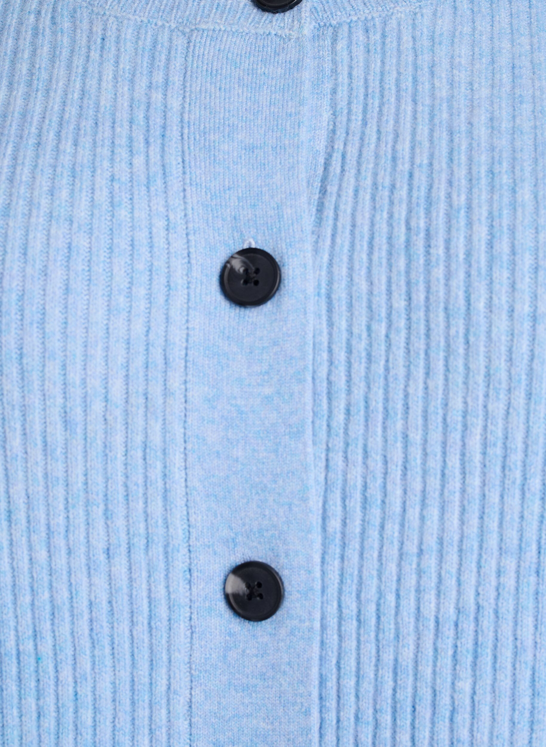 Zizzi Cardigan en tricot c&ocirc;tel&eacute; avec boutons, Bleu Clair, Packshot image number 2