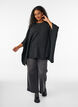 Poncho en maille &agrave; col rond, Gris anthracite, Model image number 1