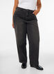 Kiana Straight-Fit-Jeans mit hoher Taille, Schwarz, Model image number 2