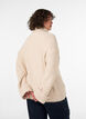 Pull &agrave; col roul&eacute; et torsades, Vanille, Model image number 2