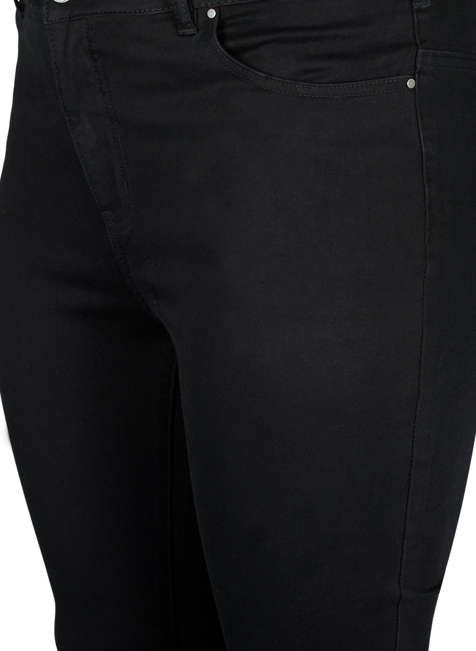 Zizzi Jean Amy taille haute avec des strass, Black, Packshot image number 2