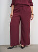 Pantalon &agrave; rayures textur&eacute;es et coupe droite, Bordeaux, Model image number 3