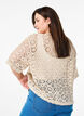 Cardigan court en crochet, Beige, Model image number 2