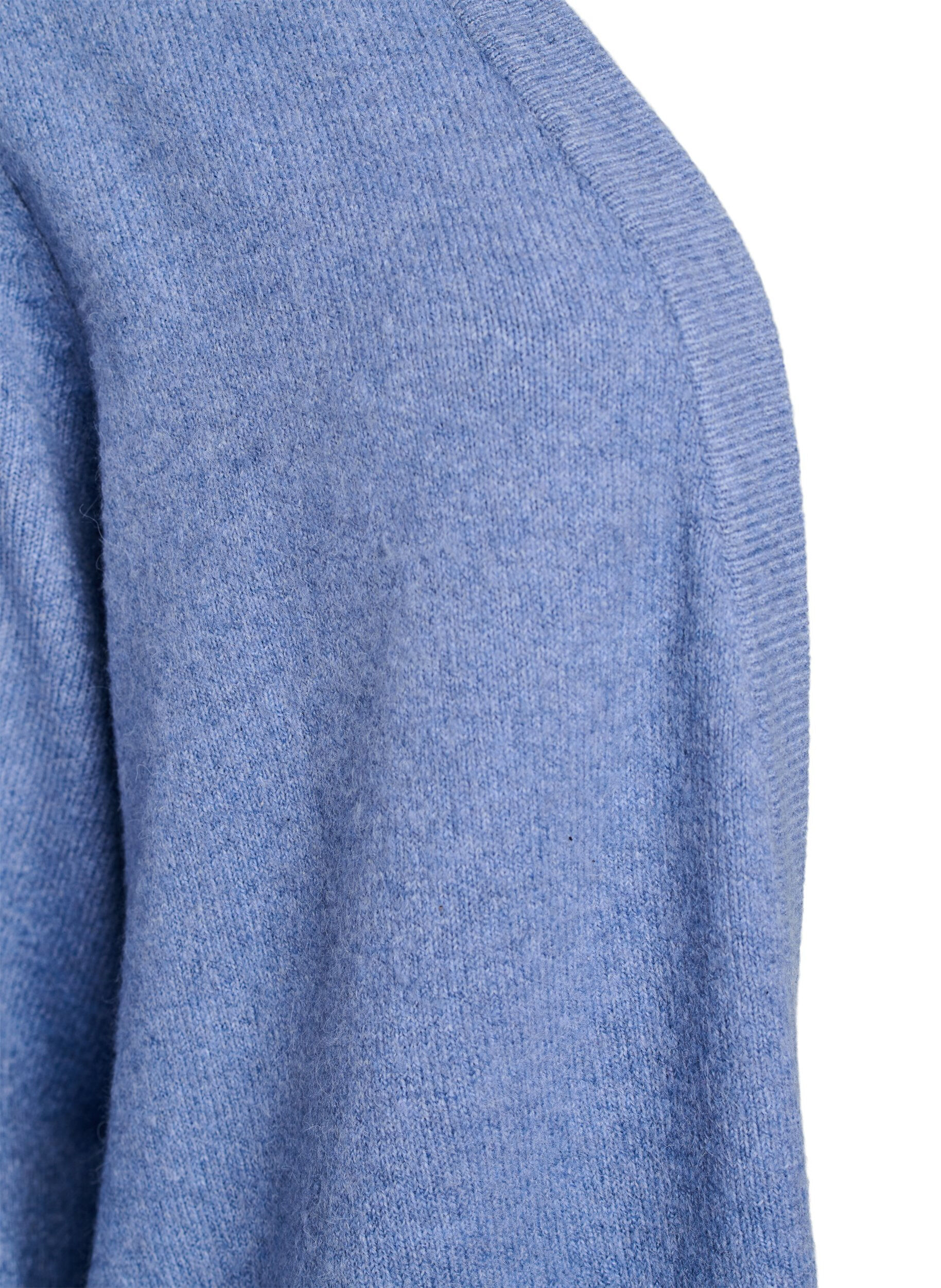 Zizzi Cardigan en tricot c&ocirc;tel&eacute; avec poches, Bleu, Packshot image number 2