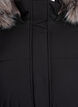 Parka déperlante avec col en fausse fourrure, Noir, Packshot image number 2