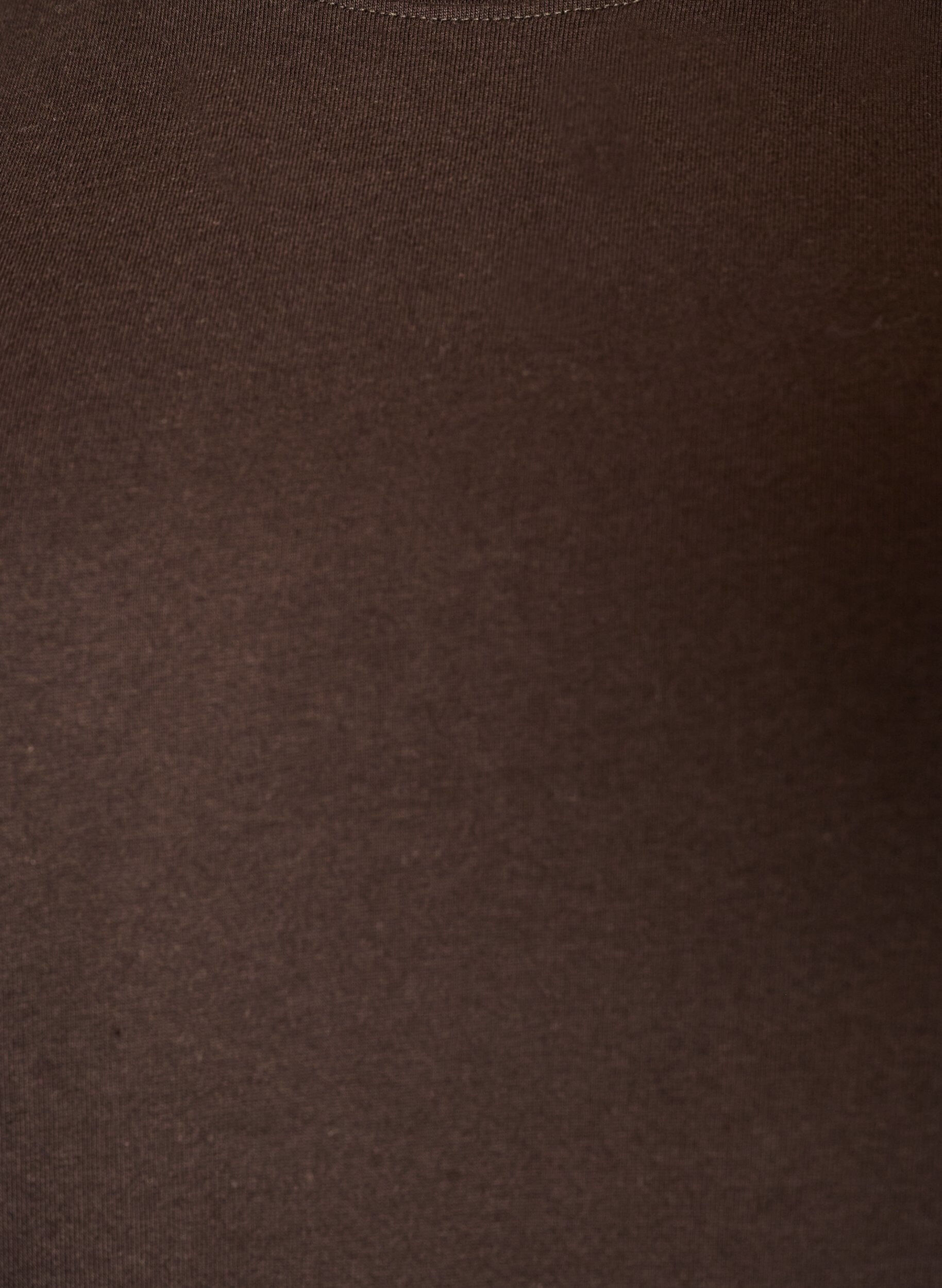 ZizziT-shirt coupe boxy en coton, Marron, Packshot image number 2