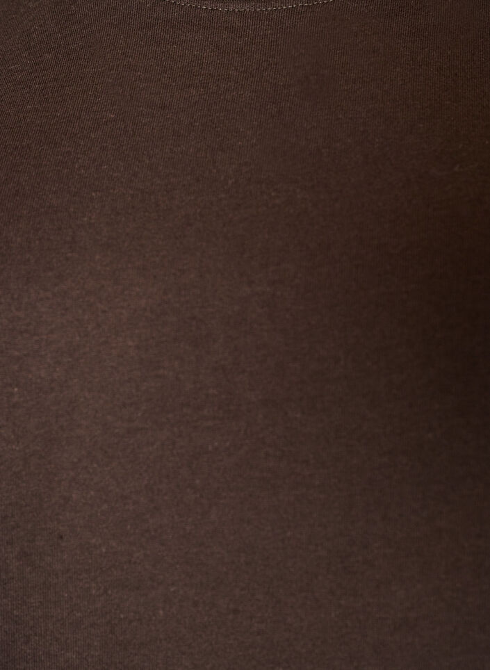 T-shirt coupe boxy en coton, Marron, Packshot image number 2