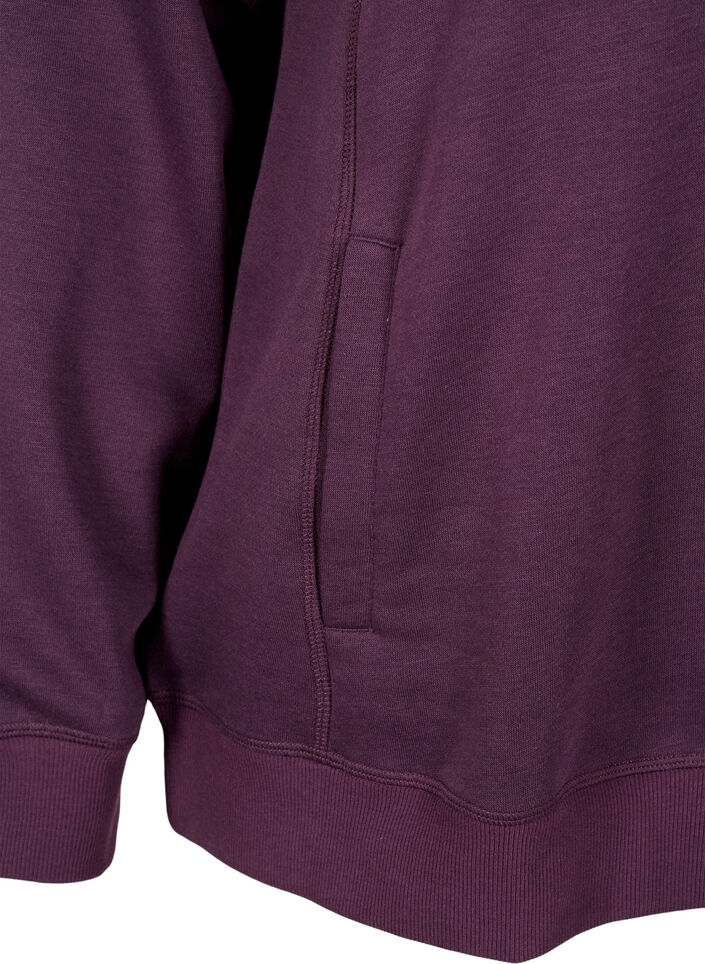 FLASH - Sweat-shirt à col montant, Plum Perfect, Packshot image number 3