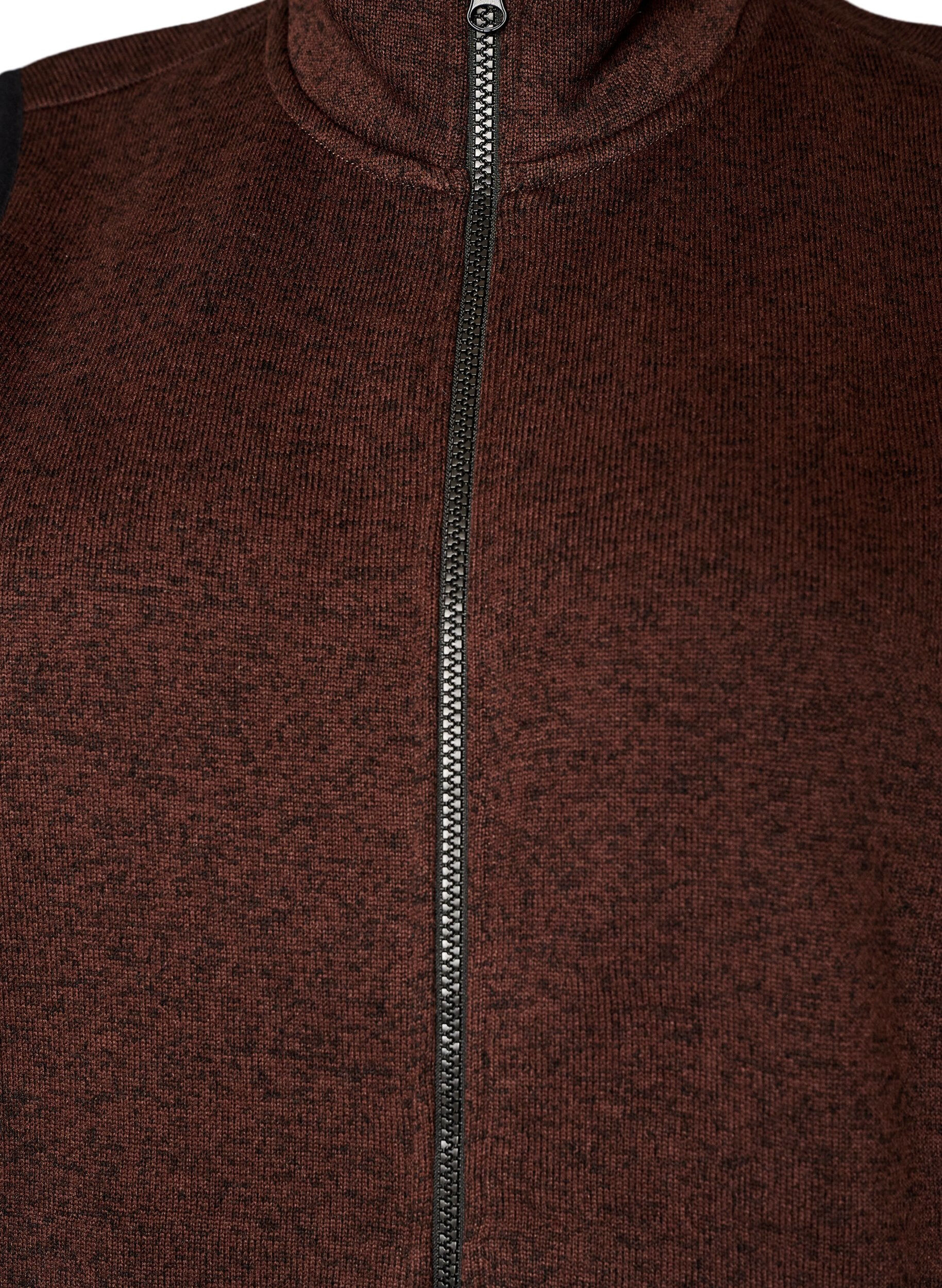 ZizziWeste mit hohem Kragen und Rei&szlig;verschluss, Braun, Packshot image number 2