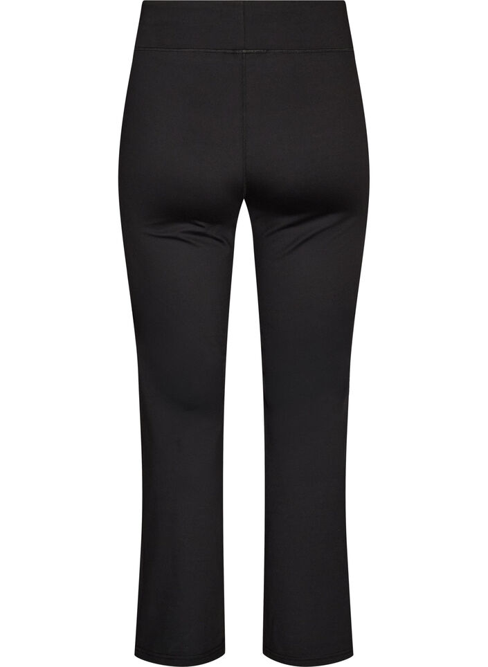 Bootcut-Trainingstights mit hoher Taille, Schwarz, Packshot image number 1