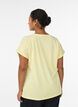 T-shirt &agrave; manches courtes en coton m&eacute;lang&eacute;, Jaune clair, Model image number 2
