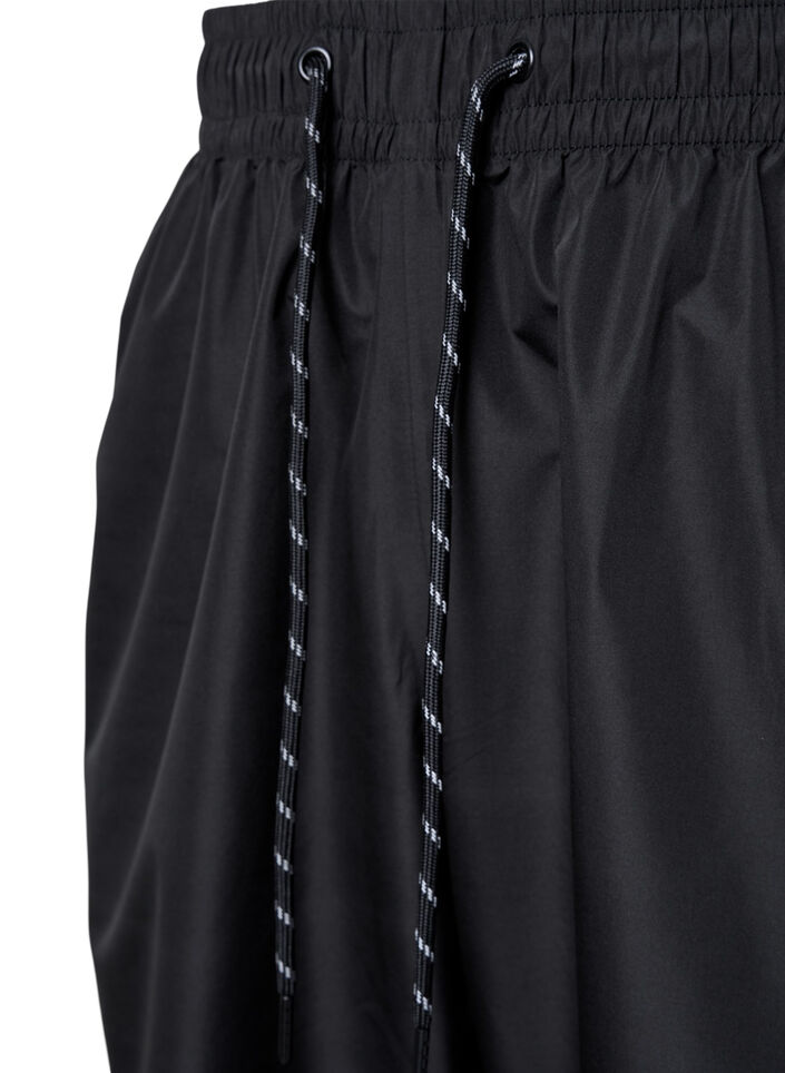 Pantalon de pluie avec &eacute;lastique et cordon de serrage, Noir, Packshot image number 2