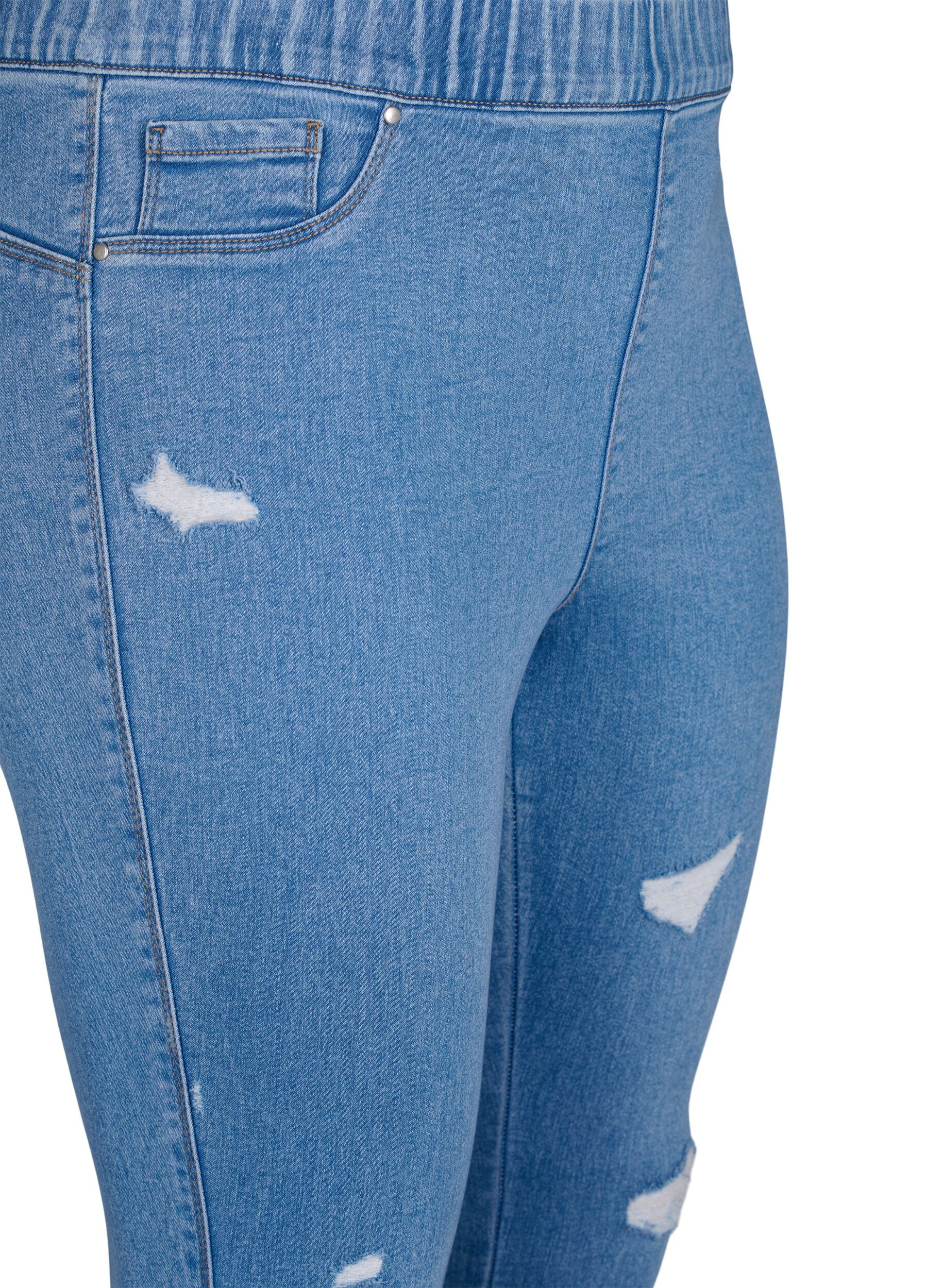 Zizzi Jeggings d&eacute;chir&eacute;s, Light Blue, Packshot image number 2