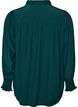 Blouse avec col &agrave; volants et fronces, Vert fonc&eacute;, Packshot image number 1