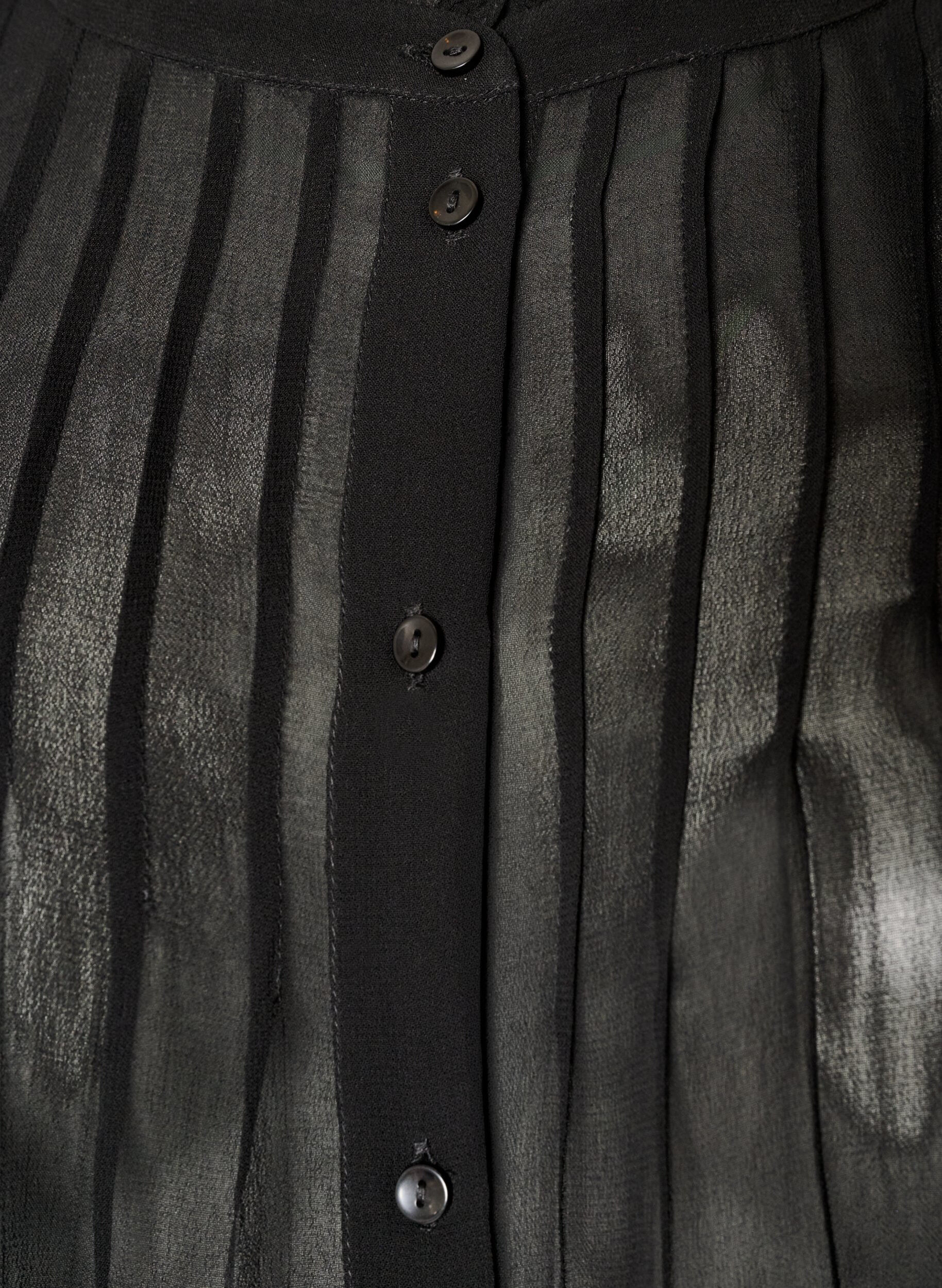 ZizziBluse aus Viskose mit R&uuml;schenkragen, Schwarz, Packshot image number 2
