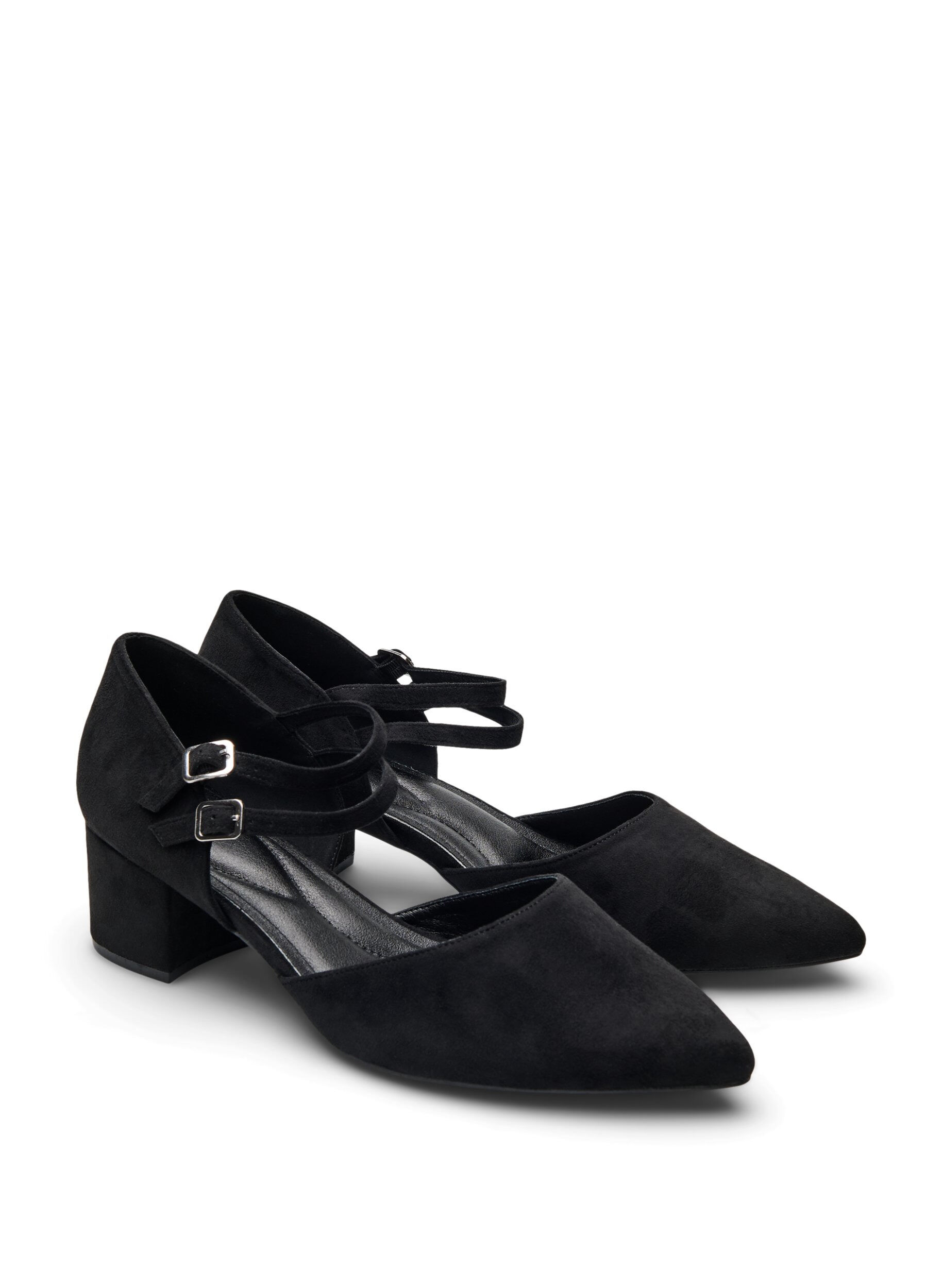 Zizzi Extra-Weite - Pumps mit doppelten Riemen, Schwarz, Packshot image number 1