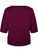 Blouse en jersey avec des manches ballon au coude, Violet, Packshot image number 1