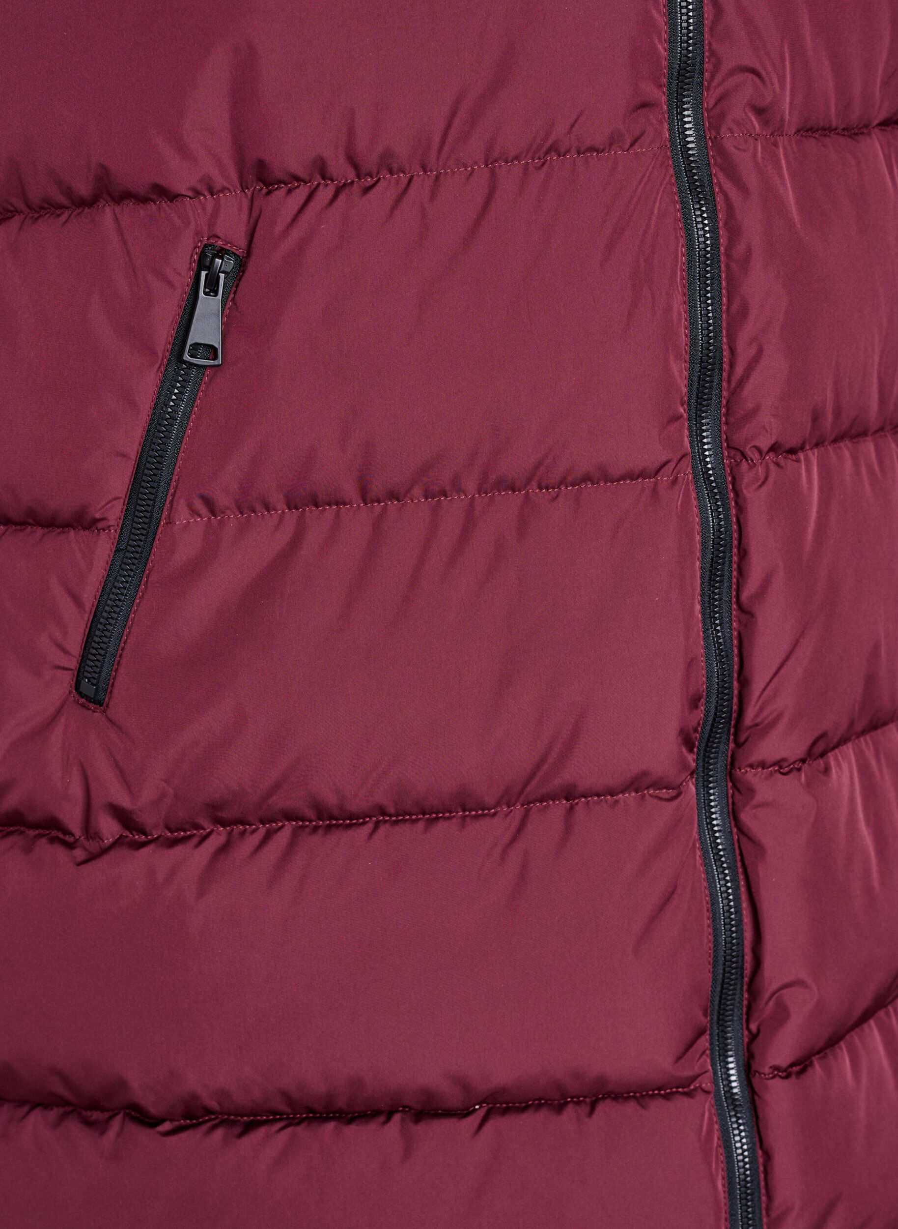 ZizziVeste longue avec capuche et poches, Bordeaux, Packshot image number 3