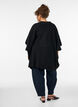 Cardigan ouvert sur le devant &agrave; manches larges, Noir, Model image number 2