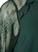 Tunique avec manches en dentelle transparente, Vert fonc&eacute;, Packshot image number 3