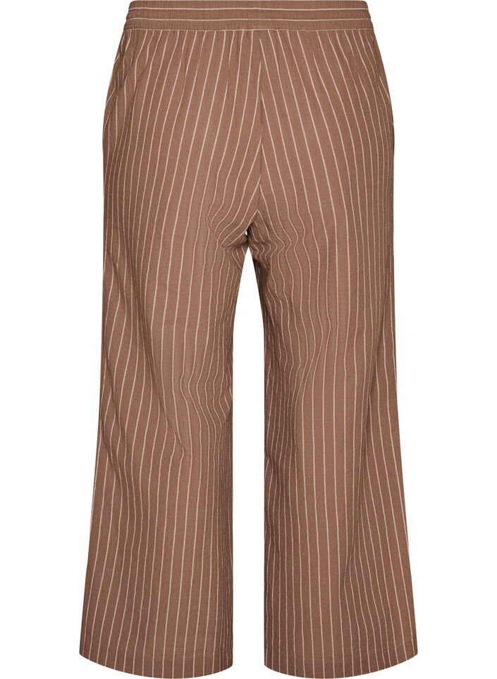 Pantalon ample avec taille haute et poches, Marron, Packshot image number 1