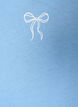 T-shirt en coton avec col V et imprim&eacute; devant, Bleu Clair, Packshot image number 3