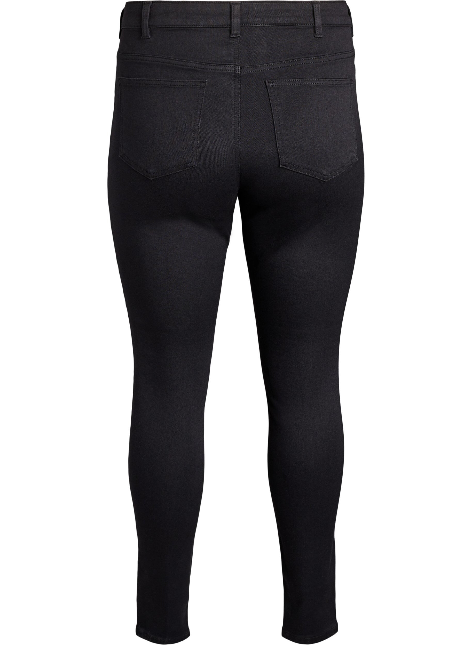 Zizzi Hoch taillierte super Slim Amy Jeans, Schwarz, Packshot image number 1
