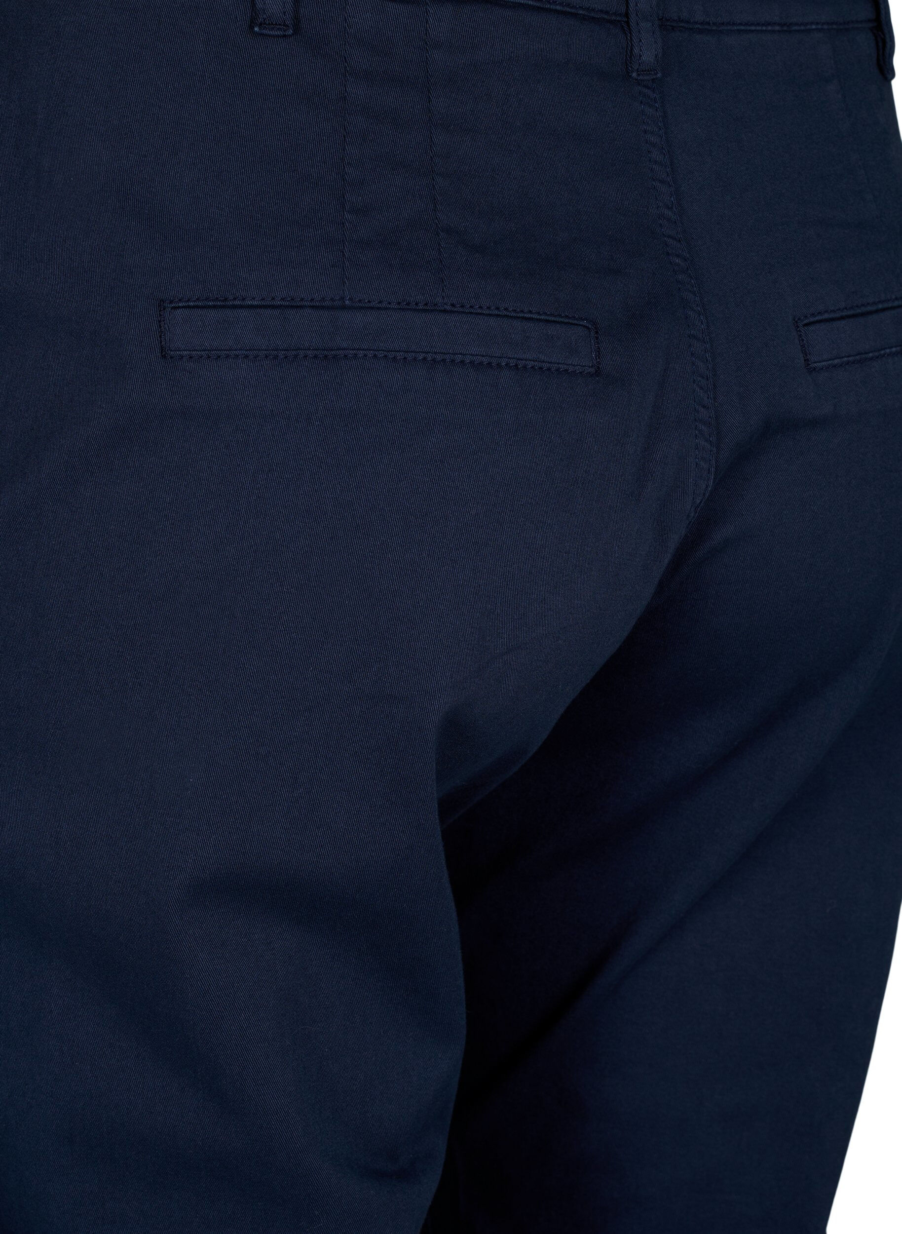 Zizzi Chinos en coton, Navy Blazer, Packshot image number 3