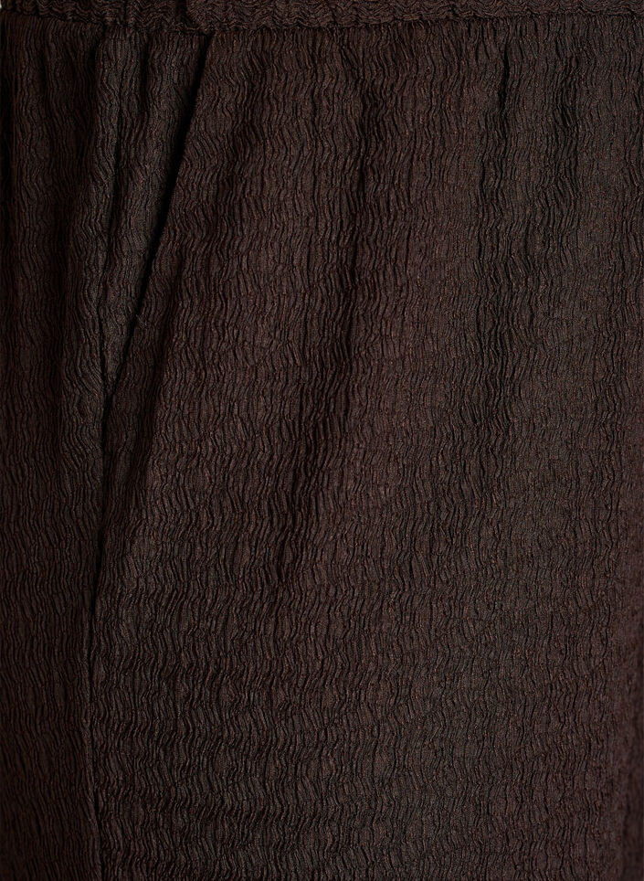 Pantalon avec texture ondul&eacute;e, Marron, Packshot image number 2